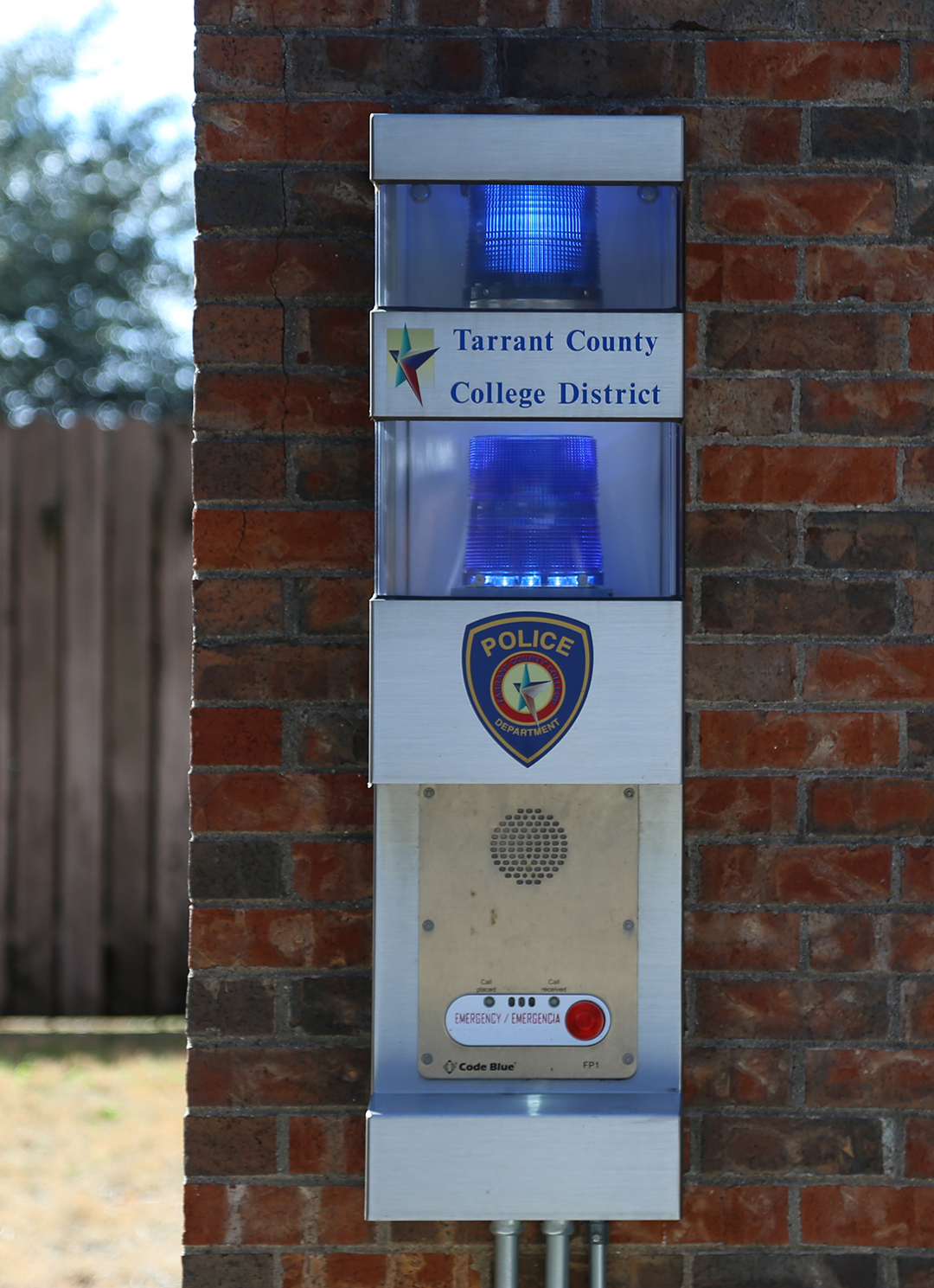Code Blue phones can be found on and around each of TCC’s physical campuses.