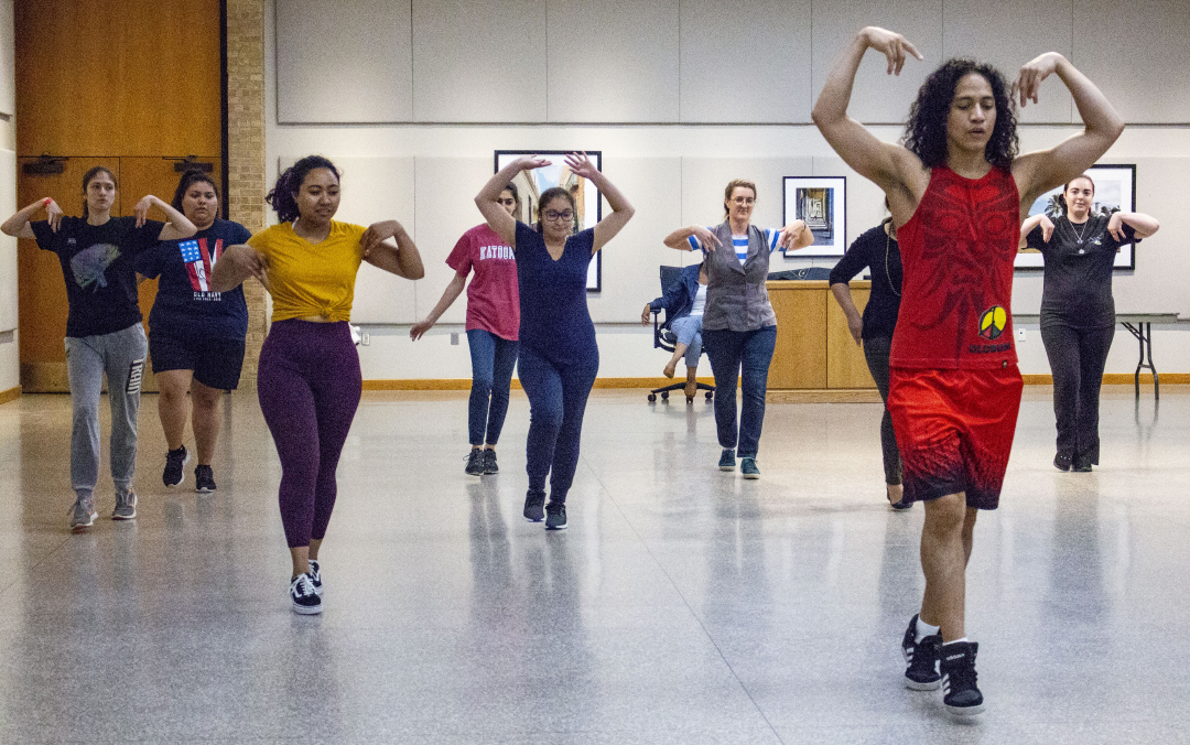 NE Campus kicked off Hispanic Heritage Month again this fall with a dance class taught by Dallas-based choreographer Ernesto Plazola Sept. 12. This year Plazola taught faculty, staff and students the Brazilian Samba.