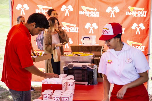The first 1,000 NW students at Northwest Fest received a free meal consisting of a burger, chips and a drink from In-N-Out Burger during the Aug. 29 event.