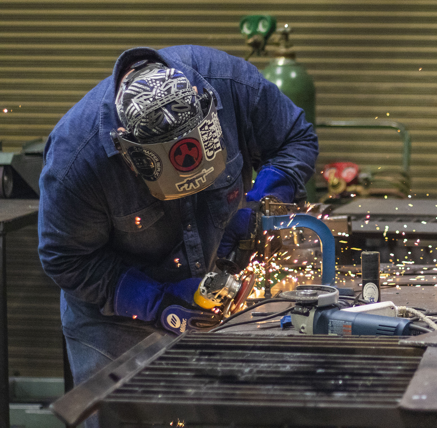In the Intro to Pipe class, offered through South’s welding program, students work on projects and familiarize themselves with the equipment.