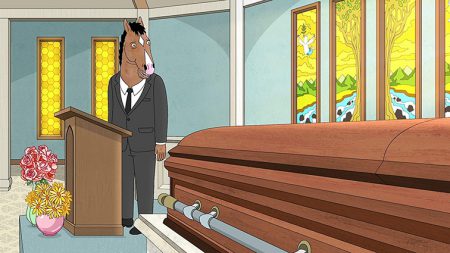 Bojack Horseman speaks about the difficulties he had with his mother to attempt to bring closure during her funeral in season five.
