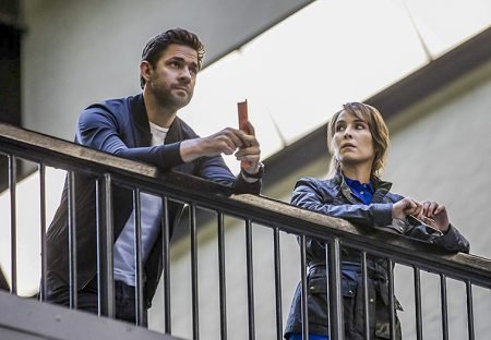 Photo courtesy Sophie Mutevelian/Amazon Studios. Jack Ryan (left) played by John Krasinski and Harriet “Harry” Baumann (right) portrayed by Noomi Rapace, team up against a common enemy in the Amazon Prime’s sophomore season of “Jack Ryan.” 