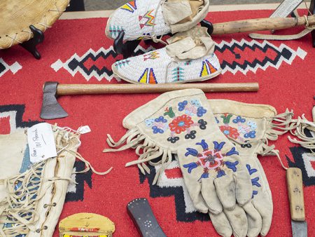 A variety of tools and artifacts from the Comanche tribe were on display during the Quanah and Cynthia Ann Parker event in the library on NE Campus.
