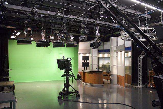 Joseph Serrata/The Collegian
New students in the RTVF program usually would be learning the ropes of television production. Campus shutdown has left the studio as a shell of its former glory.
