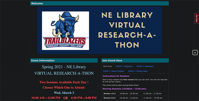 TCC/Special to The Collegian
The NE Library Virtual Research-A-Thon included sessions on finding ideas, databases, search engines and plagiarism to educate students on research.