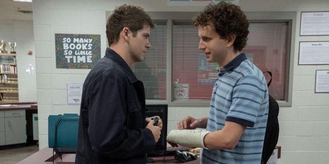 Photos courtesy of Universal Pictures
Evan Hansen, played by Ben Platt, gets into a verbal altercation with Connor, played by Colton Ryan, about a note that Connor took from Evan. 