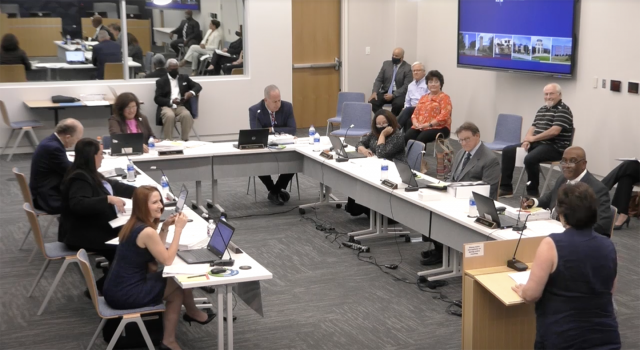 Screenshot of TCC board meeting videoThe public voiced its concerns on a new proposal during TCC’s Board of Trustees meeting Sept. 23. 
