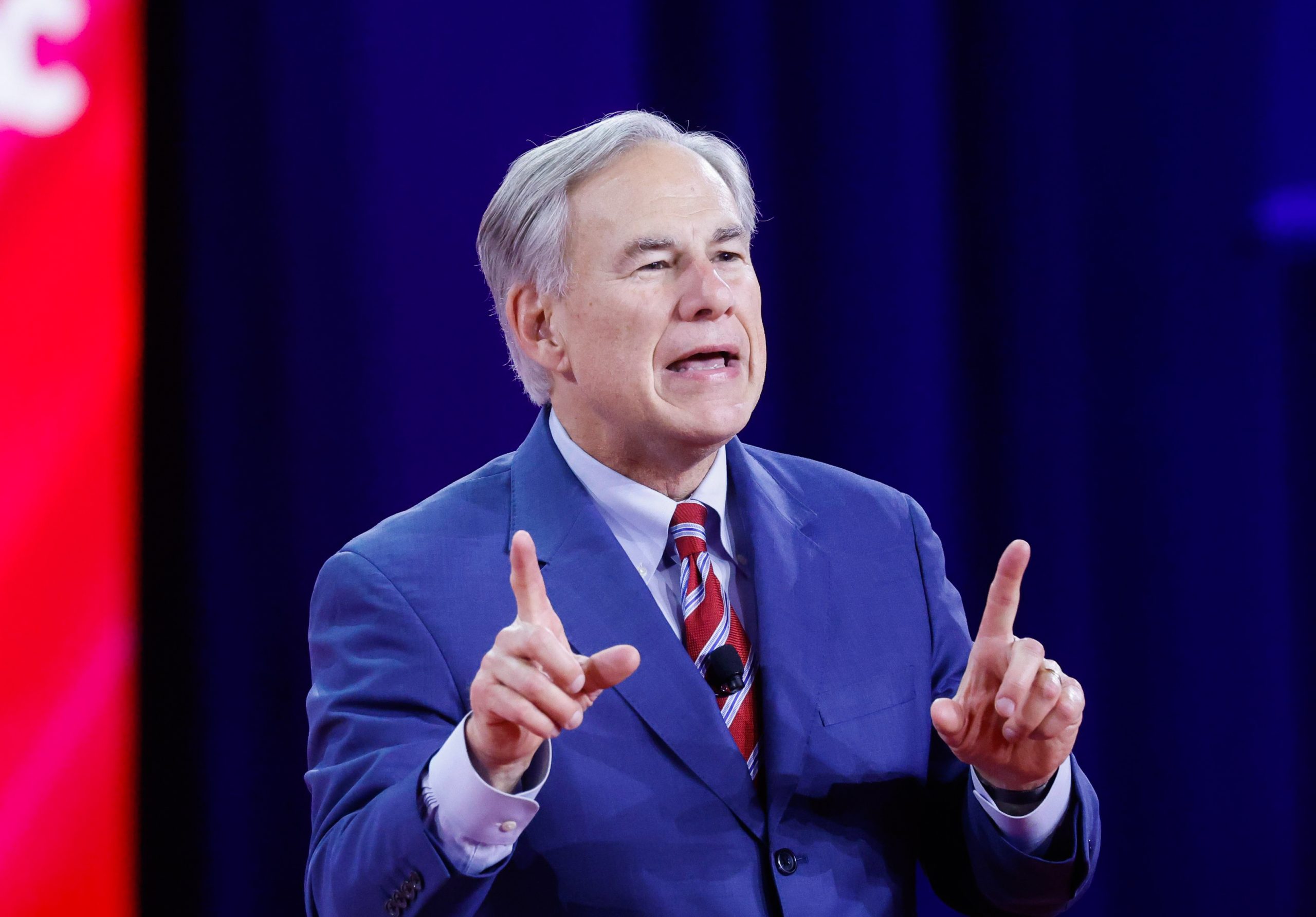 Texas Gov. Greg Abbott speaks during Day 1 of the Conservative Political Action Conference at the Hilton Anatole in Dallas on Aug. 4, 2022. Shafkat Anowar/The Dallas Morning News/TNS