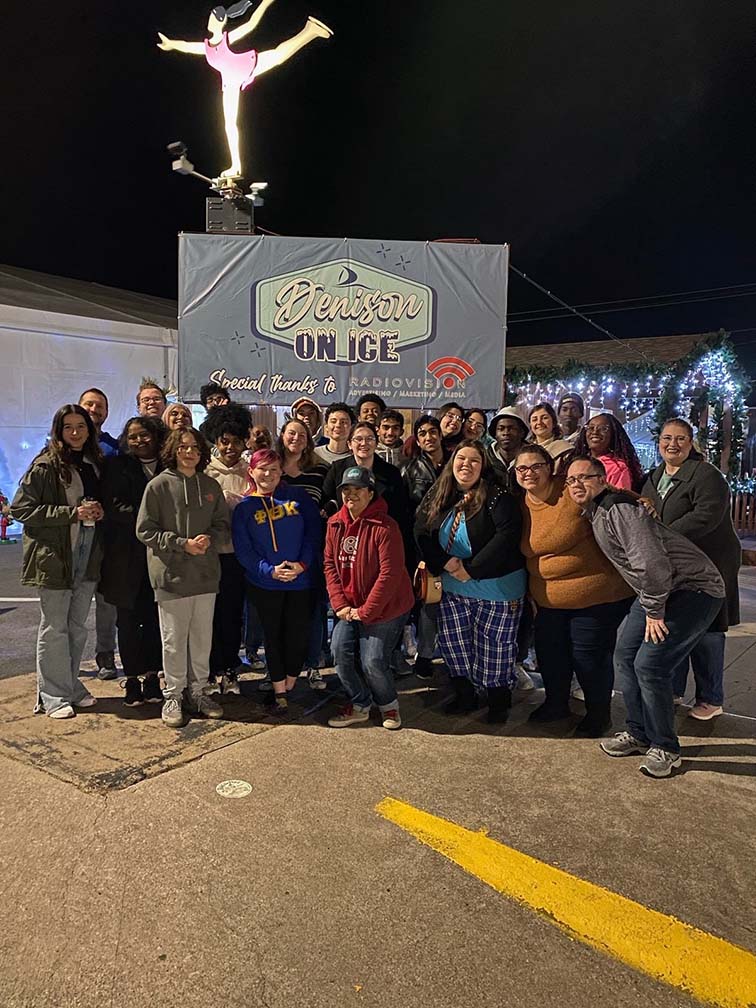 PTK chapters around Texas from District 2 visit the Denison Ice Rink as apart of their sponsored fellowship on Dec. 3, 2022. Photo courtesy of Matthew Jewell