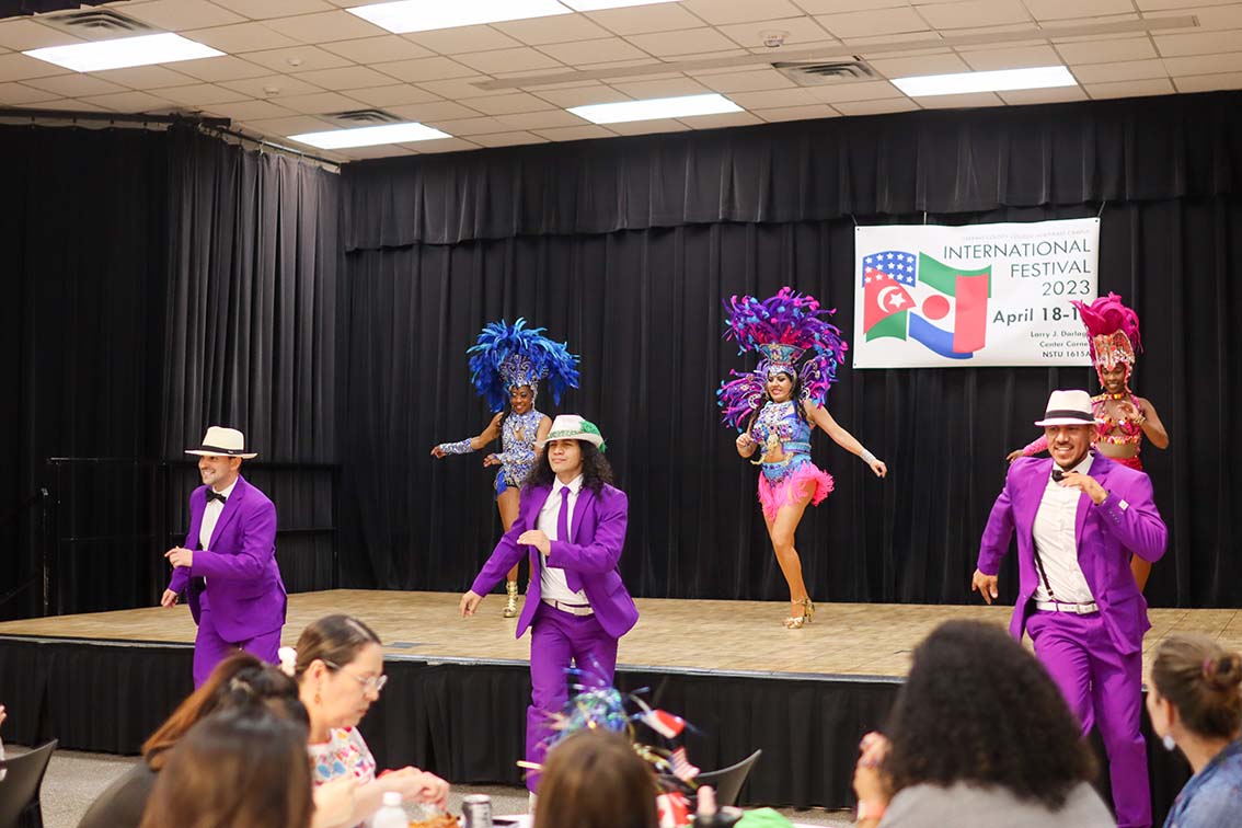 United Dance Academy’s Samba troupe performs during the International Festival April 18. The performance focused on Rio de Janeiro’s Carnaval. Photos by Ariel DeSantiago/The Collegian