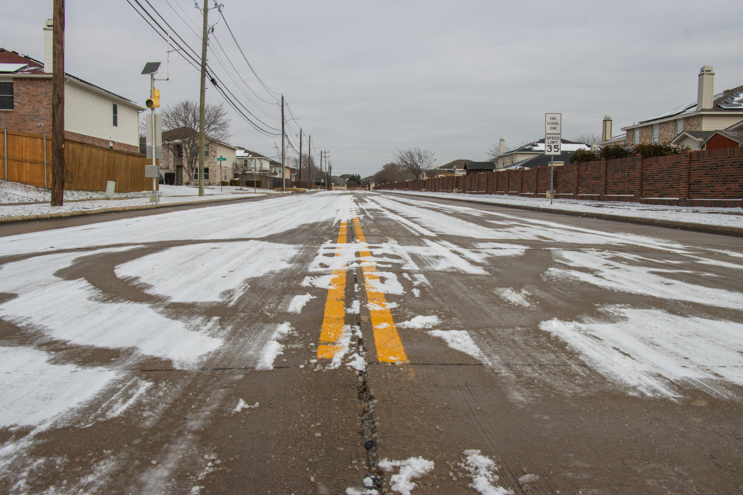 Alex Hoben/The Collegian During the freeze, many roads and highways were iced over.