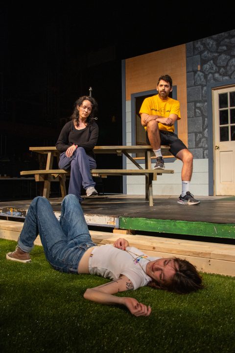 Alex Hoben/The Collegian NE students Cal Graham, Alexis Harrison and Glenn Williams are three of the principle actors in NE’s production of “Proof”, a play about math and mourning.