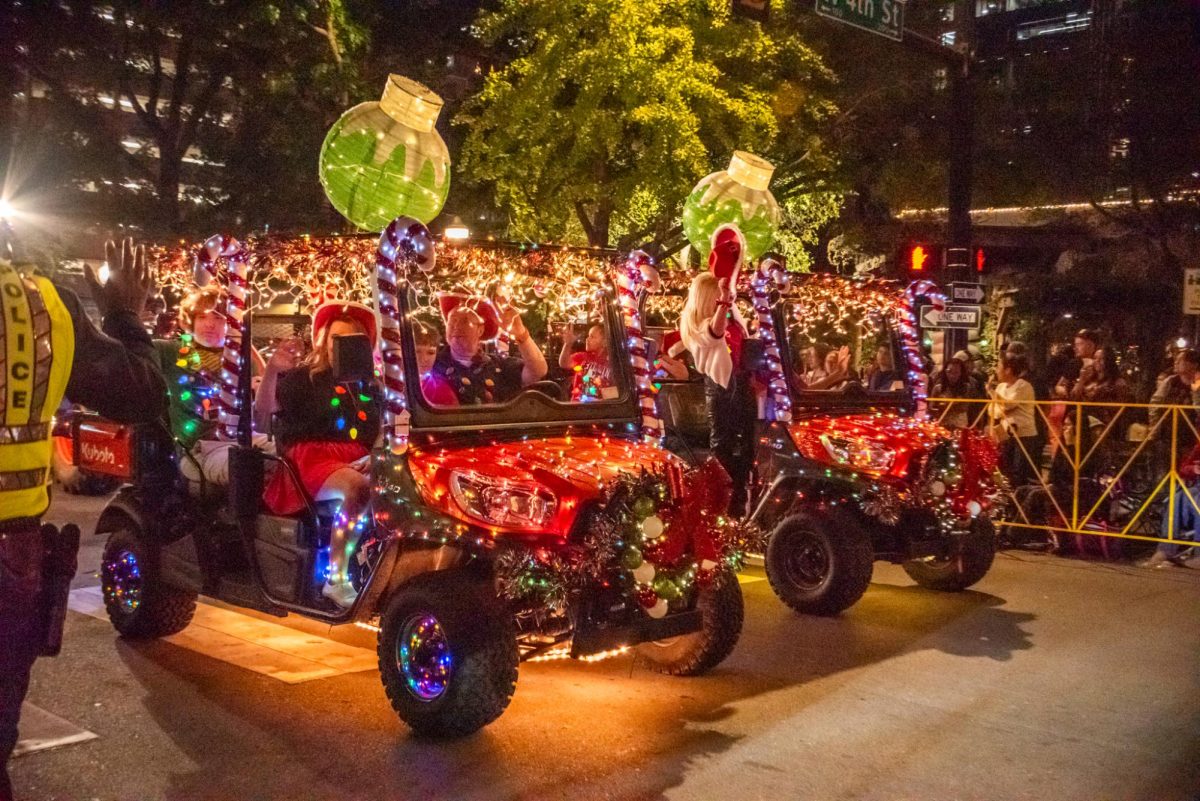 Along with the tractors from Zimmerer Kubota Tractors they also had light-covered golf carts.