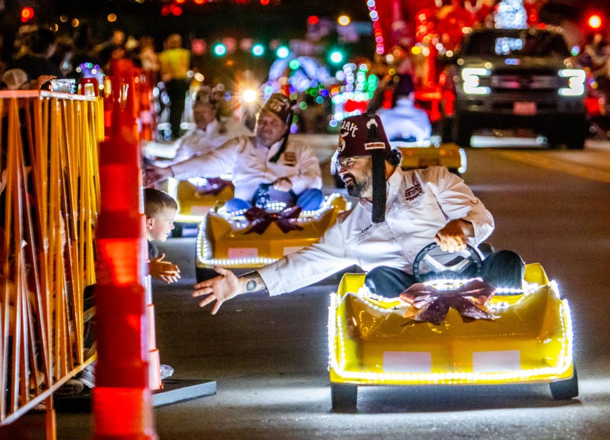 During the parade the Moslah Car-vettes group drove down the streets decked out in LED lights, waving and greeting parade-goers.