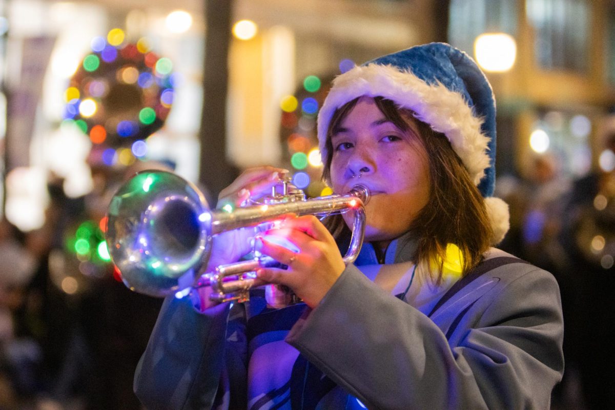 Out of all the schools marching bands that performed, OD Wyatt High School marching band was the 2024 Santa band, which came right before the Santa float in the parade.