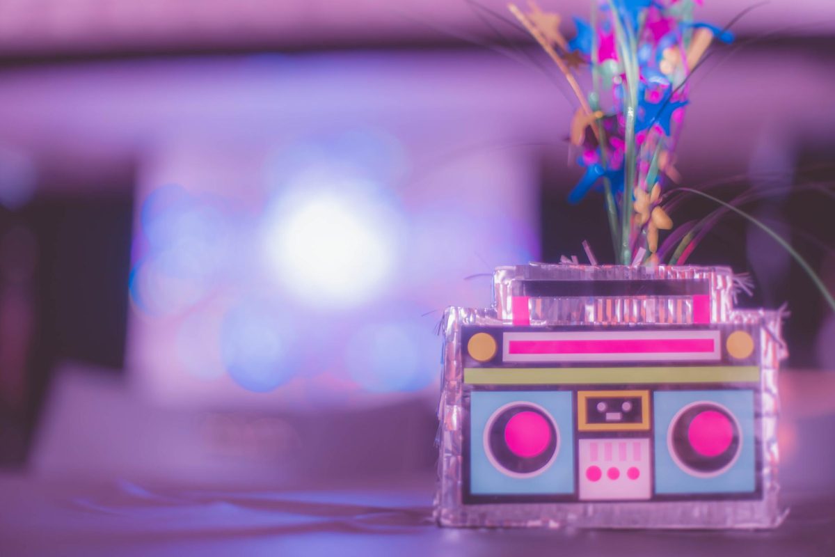 Retro decor adorned the tables at Silent Disco.