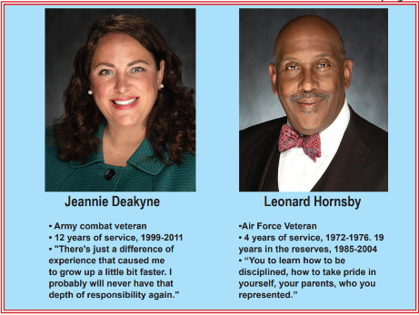 Board members attribute leadership to military lessons