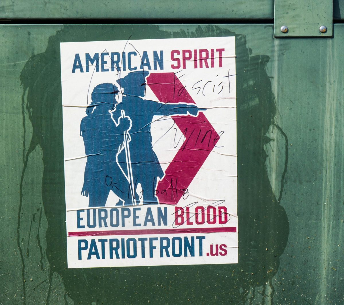 A Patriot Front flyer was found on a transformer box outside NDPP on NE Campus Jan. 20