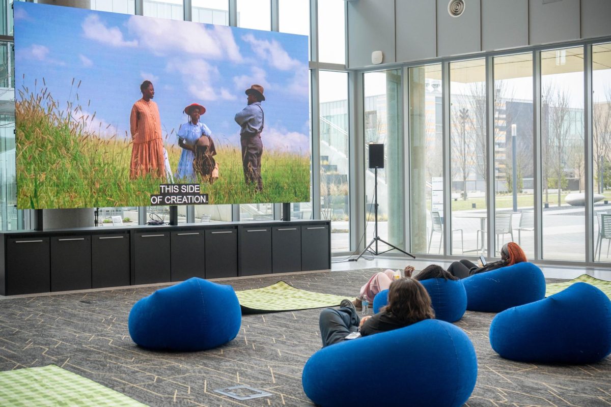 NW students watch the movie "The Color Purple" on Mar. 4.