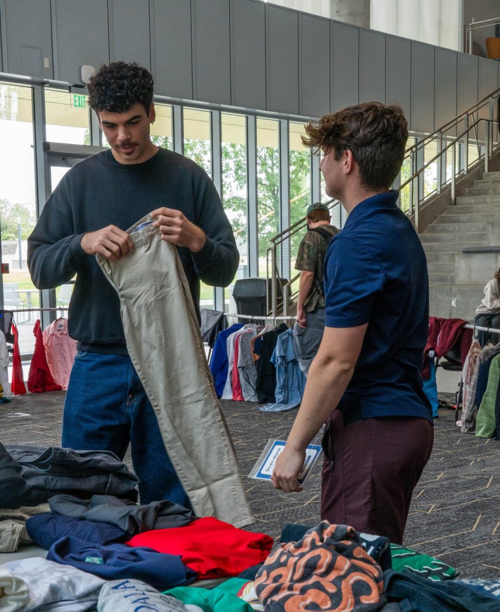 NW SGA Region 2 President Josh Dobles talking to NW Vice President Matheus Minconi