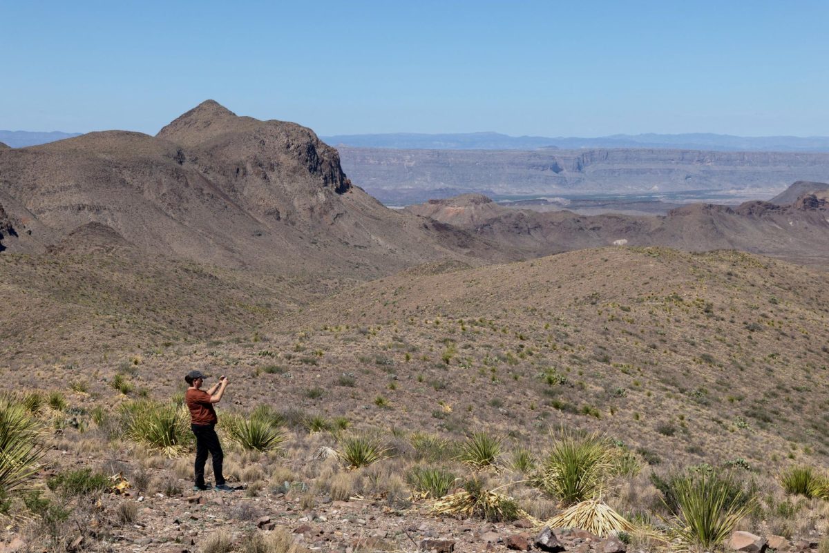 Jennifer Swartz, who traveled from Fort Worth, Texas, U.S. to visit Big Bend National Park, stands in the park in Texas, U.S. June 21, 2025. REUTERS/Kaylee Greenlee