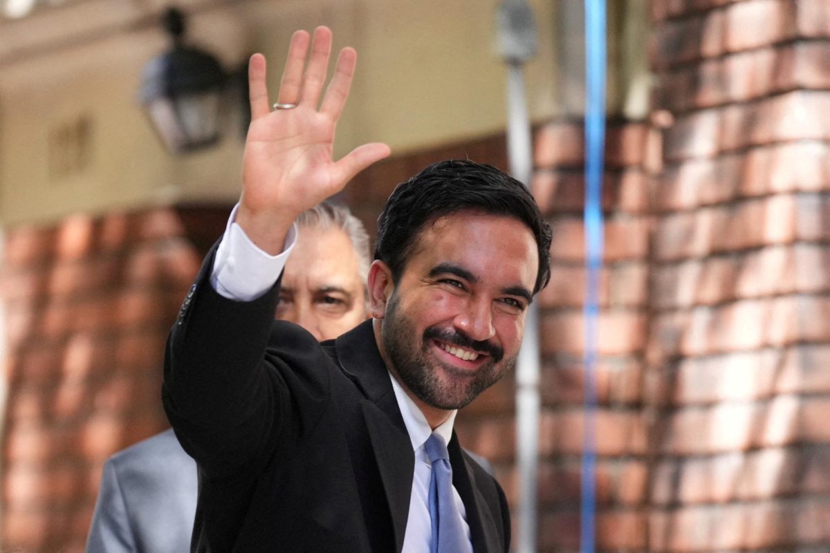 New York City Mayor Zohran Mamdani waves Sept. 21. Adam Gray/Pool via REUTERS